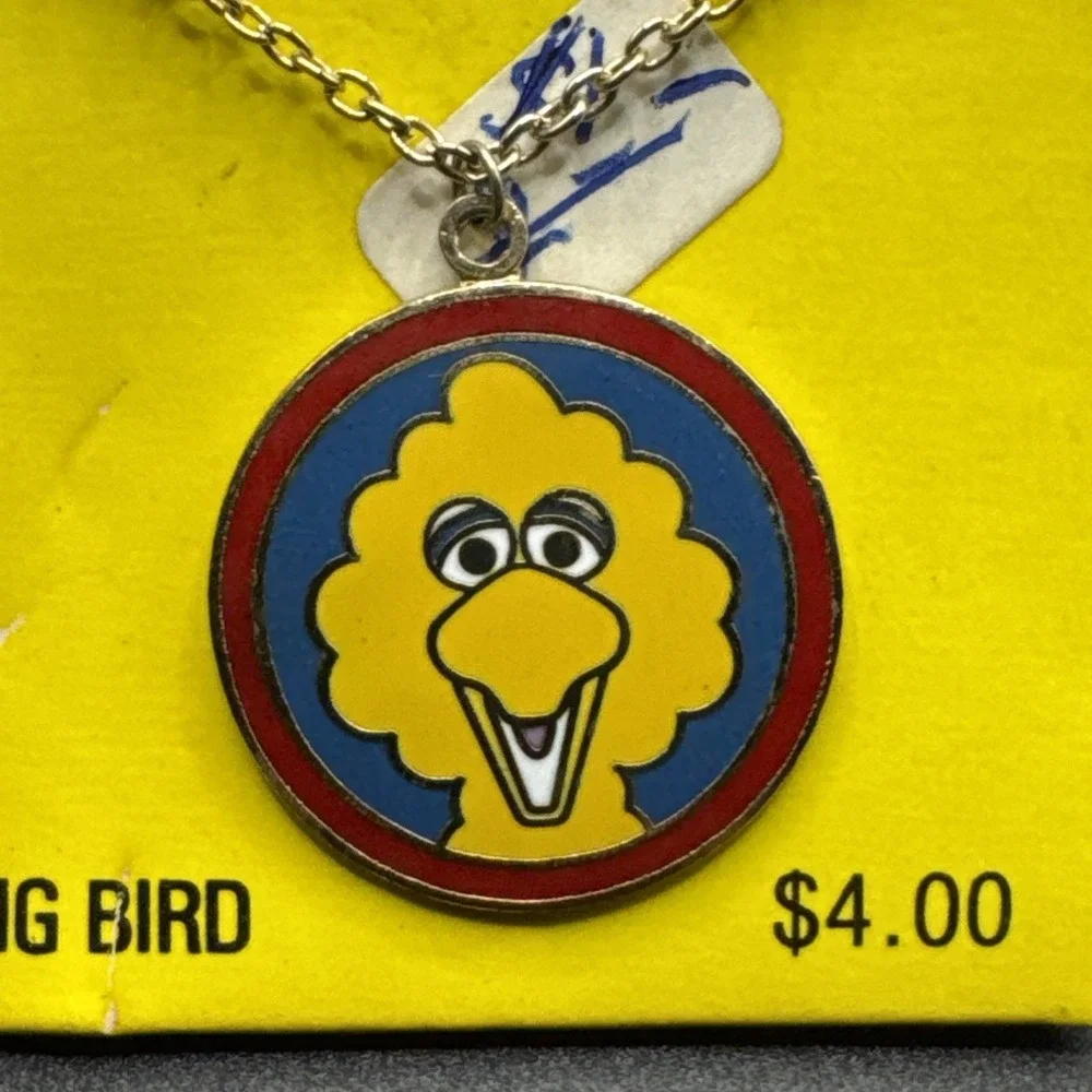 Vintage‎ 1980s Bid Bird Pendant Necklace - Sesame Street - Muppets